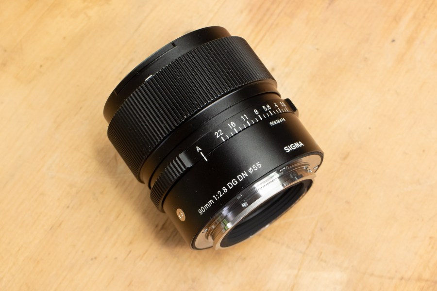 Sigma 90mm F2.8 DG DN lens with large focus ring