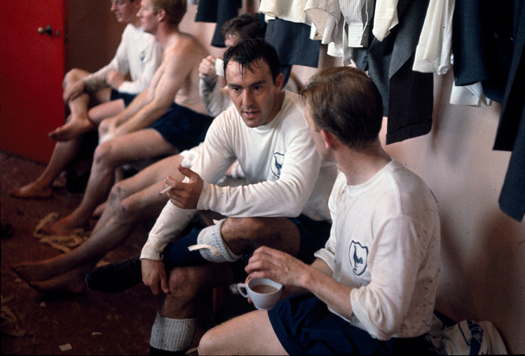  Jimmy Greaves smokes a cigarette while talking to Terry Dyson gerry cranham