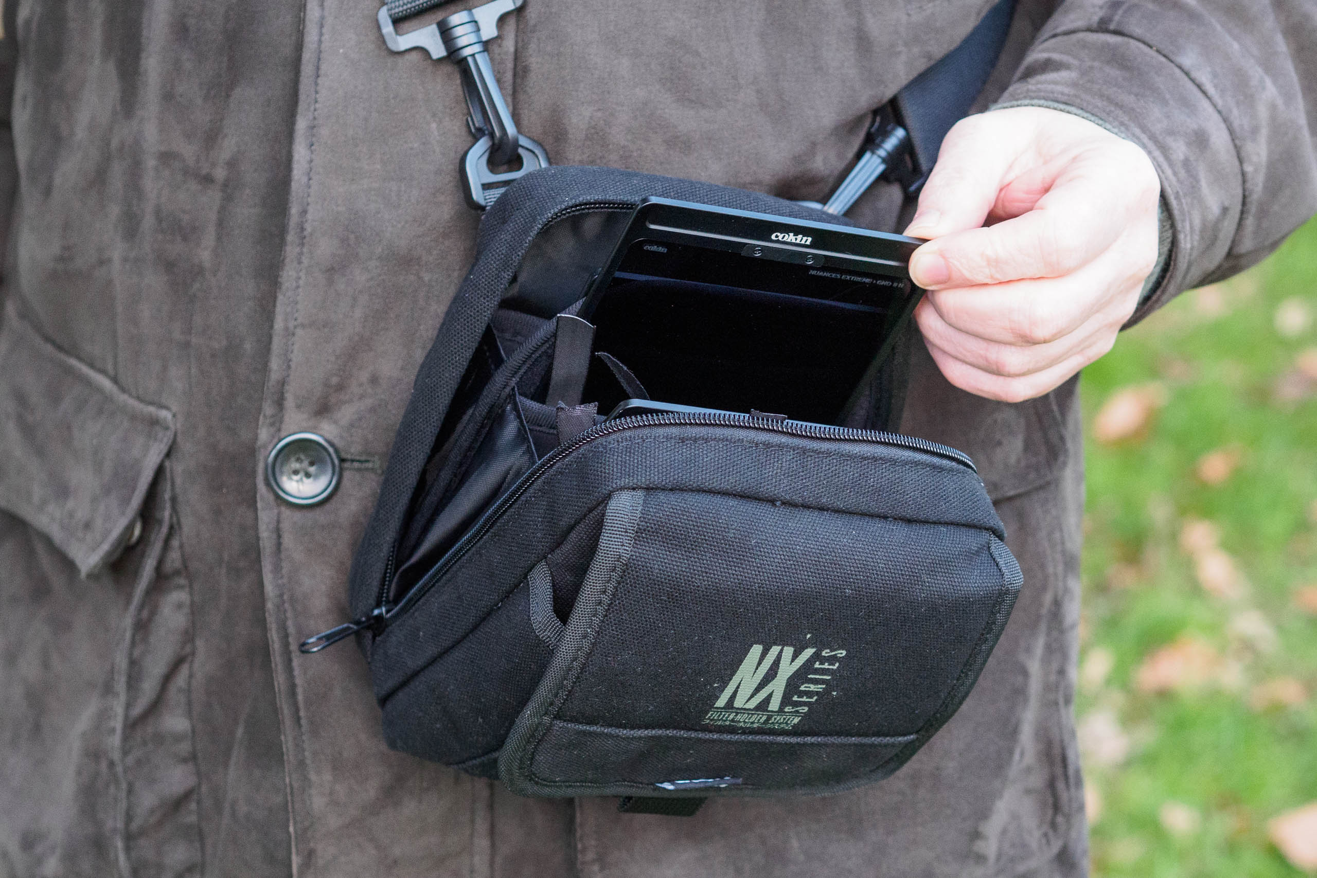 Cokin NX Series carry case in use