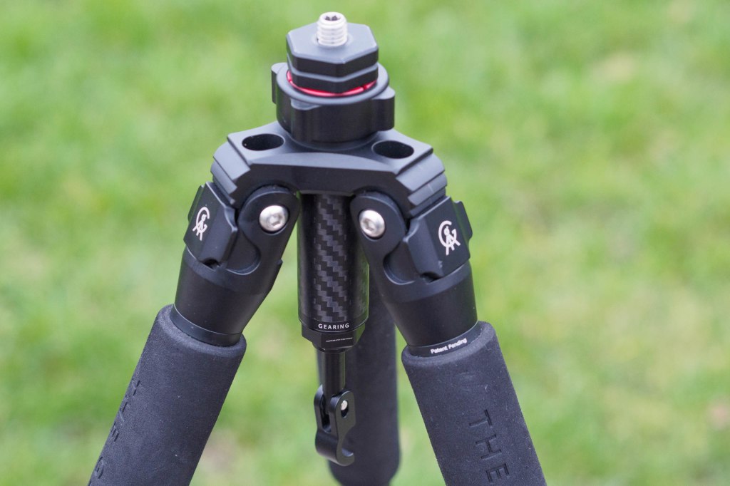As sold, the Gearing tripod comes fitted with this short centre column