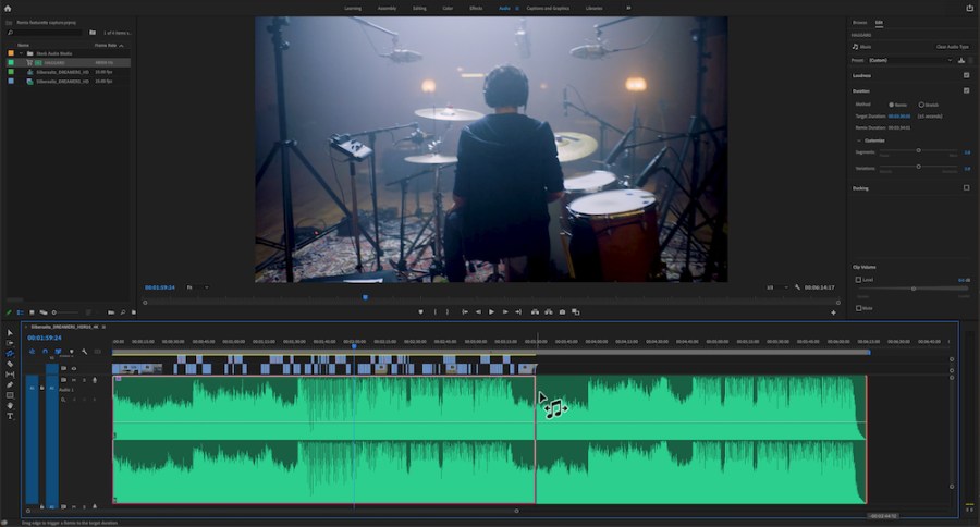 Adobe's new version of Premiere Pro (22.2) includes an intelligent music editing tool called Remix