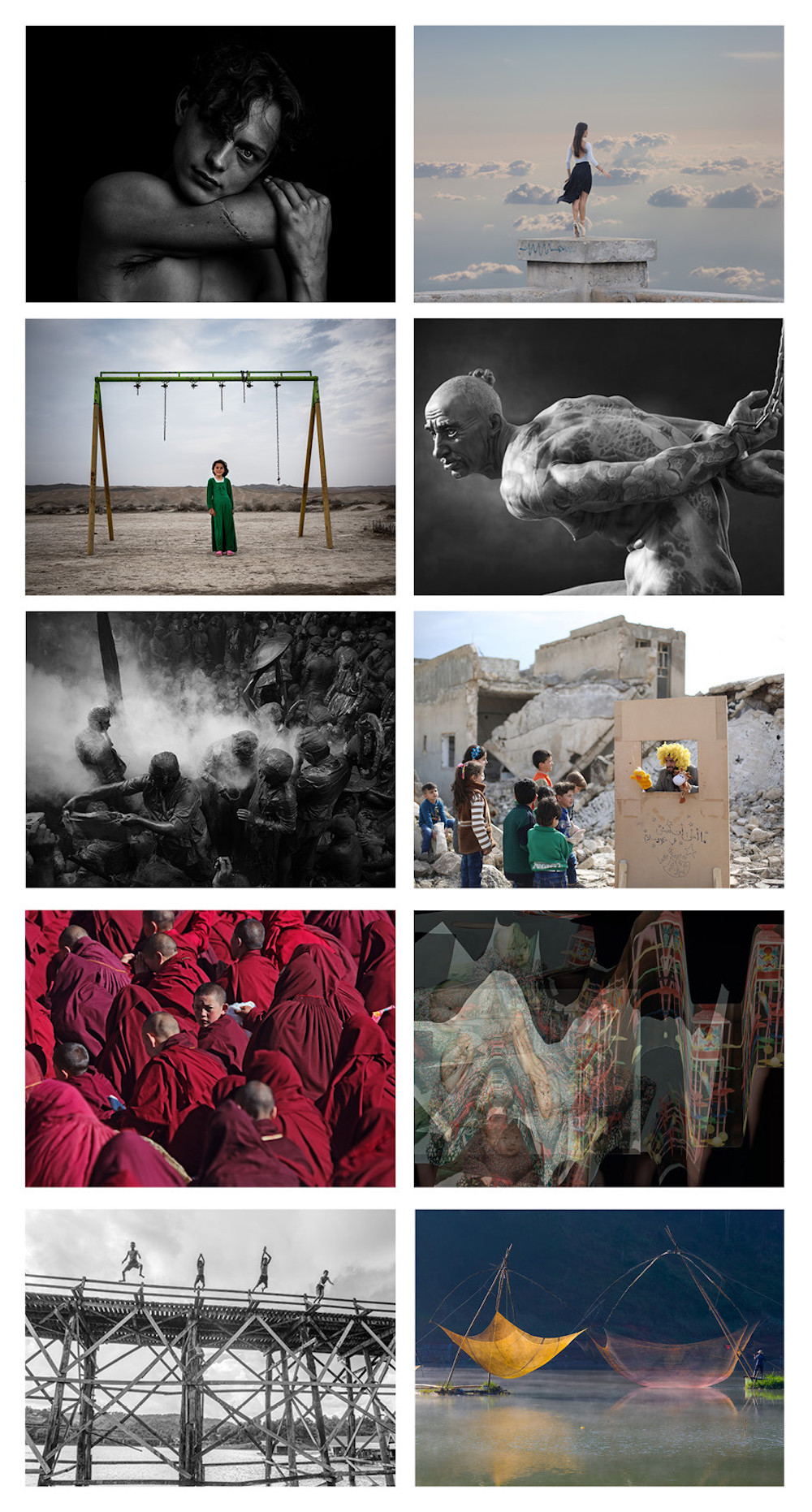 A collage of the work of previous Unpublished Photo contest prize winners
