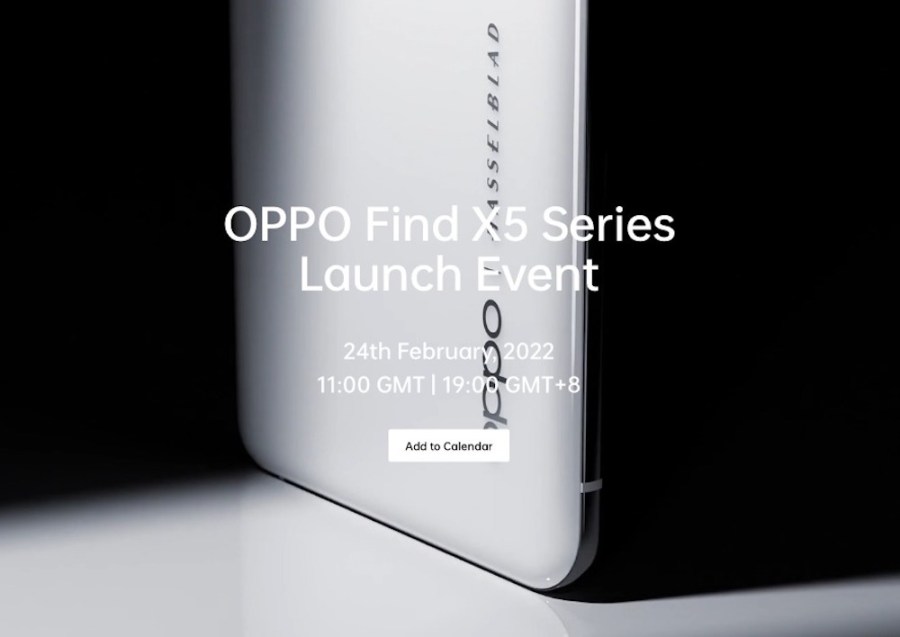The OPPO X5 series launch will be on 24 February 2022