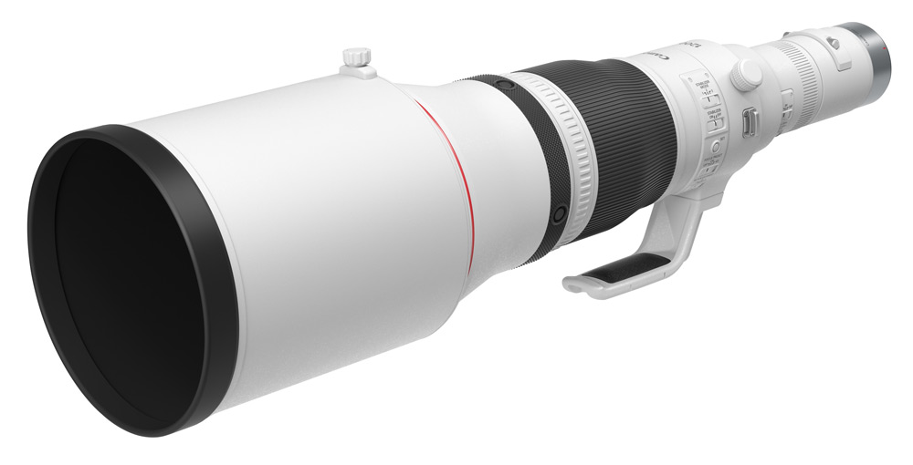 Canon RF 1200mm F8L IS USM lens with hood