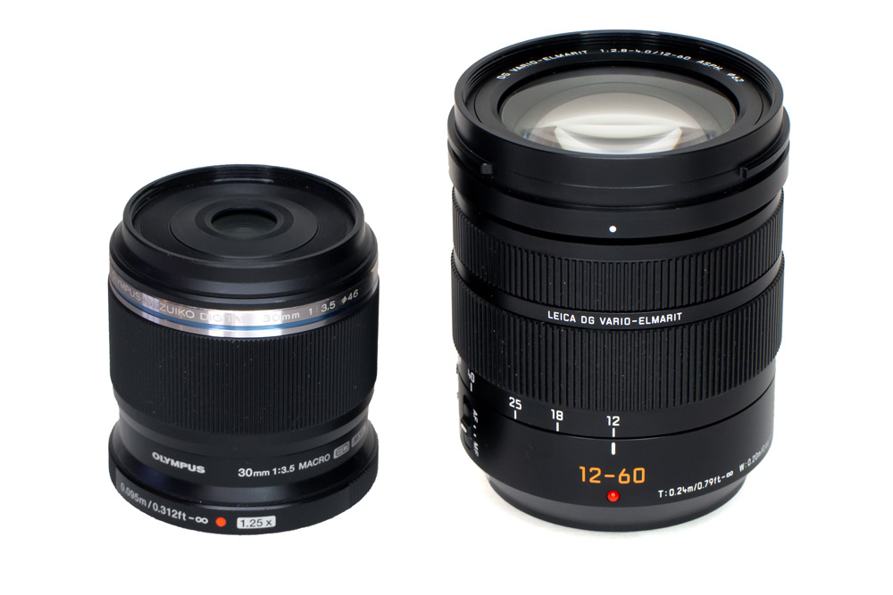 Prime lens on the left, zoom lens on the right