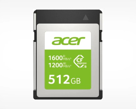 Acer launches Type B CFexpress memory cards