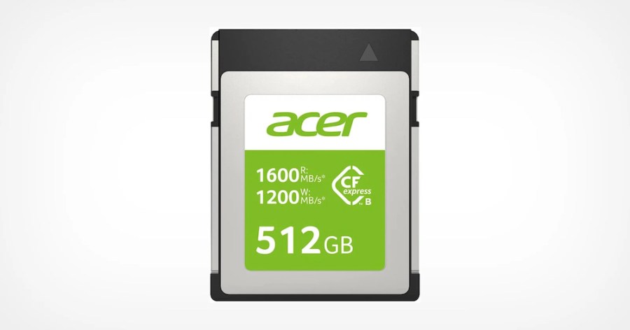 Acer launches Type B CFexpress memory cards