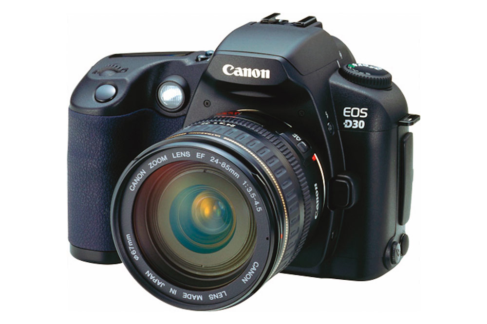 The Canon EOS D30 was the first-ever 'all Canon' digital SLR model