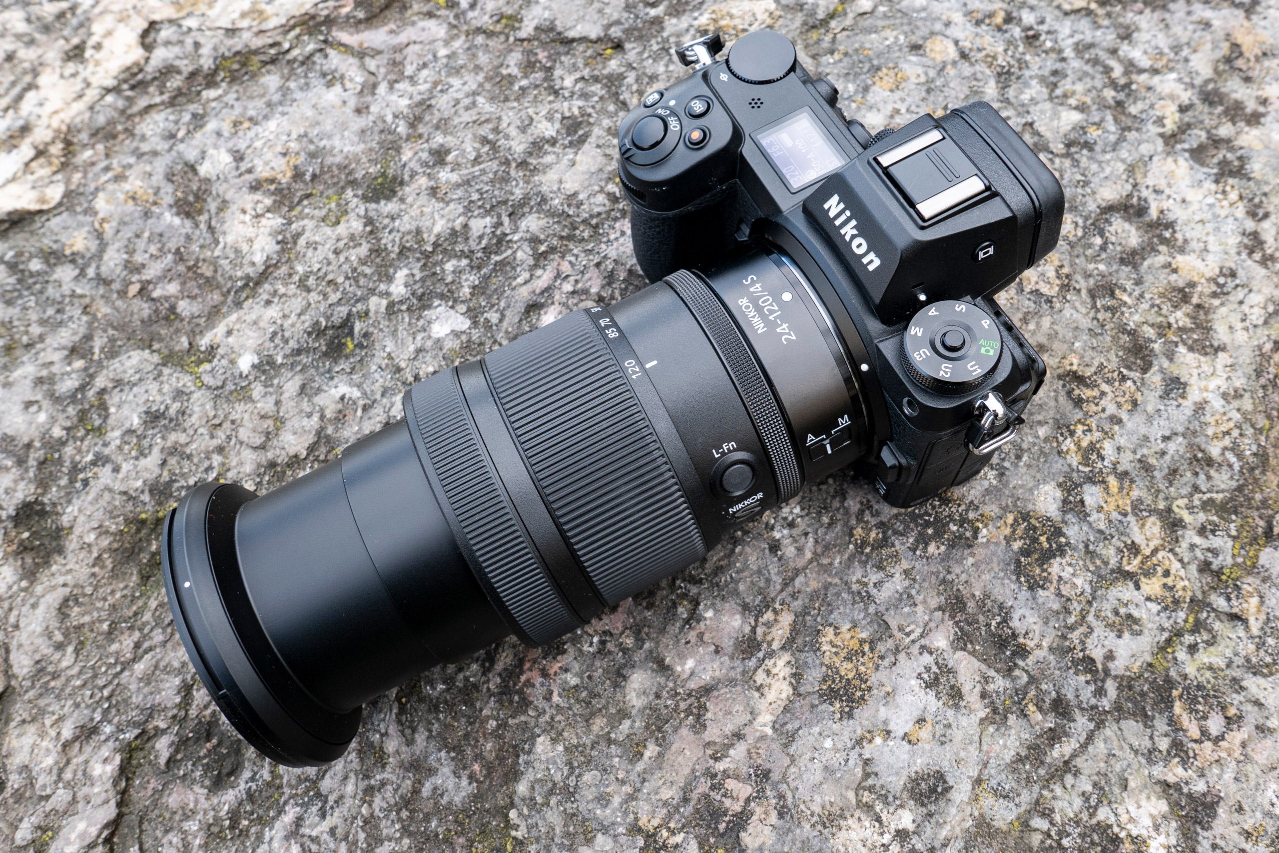 Nikon Z Nikkor 24-120mm f4 S lens extended on Z7 II