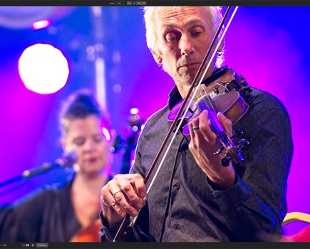 low light image of violinist