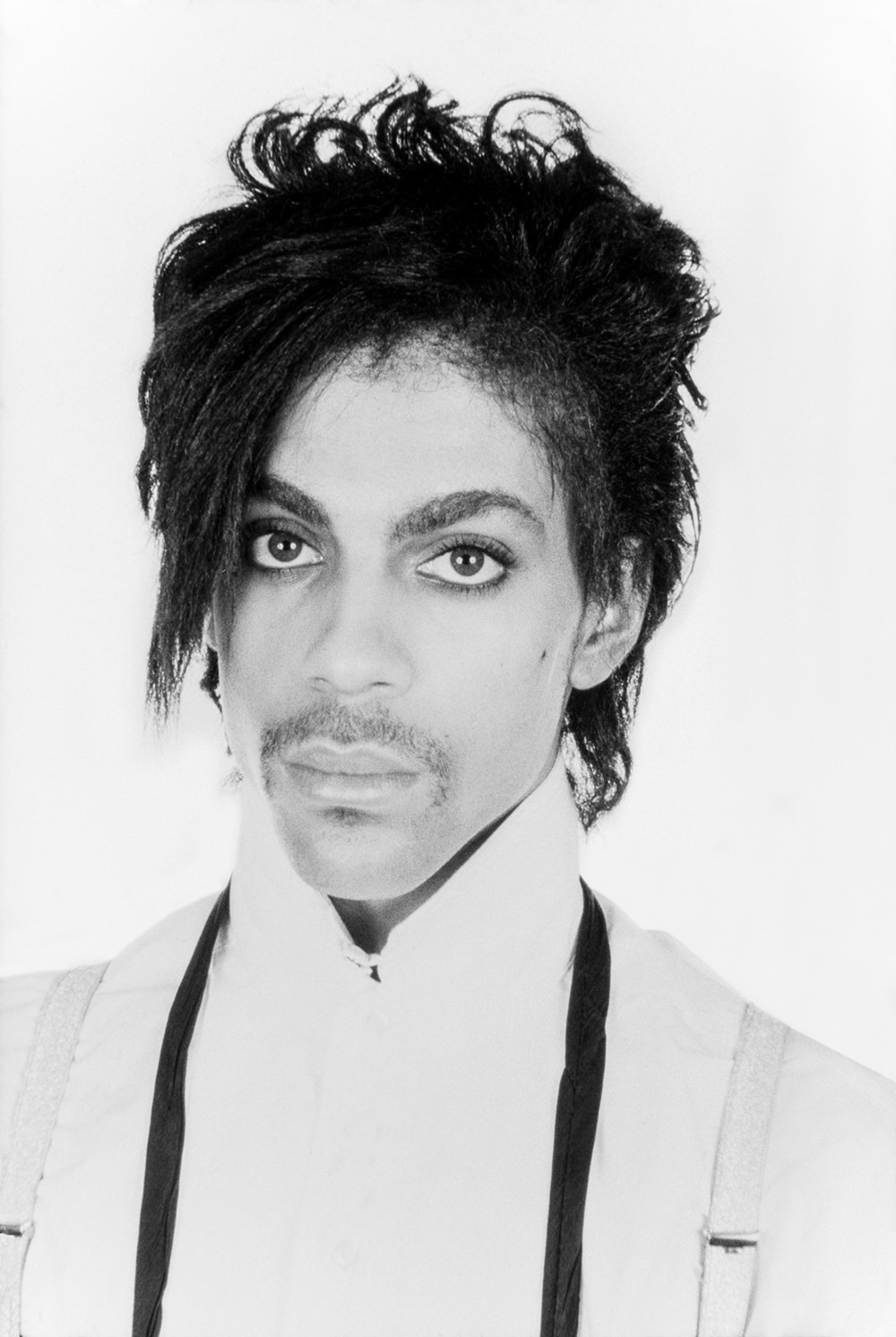 One of Lynn Goldsmith's original 1981 black and white images of musician Prince