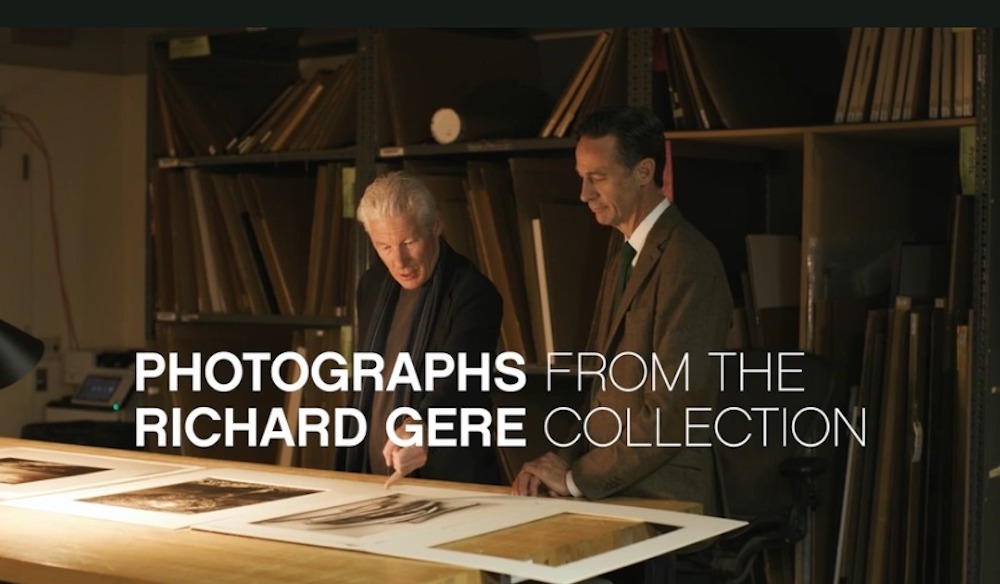 Richard Gere shown discussing his photography collection with Darius Himes from Christie's