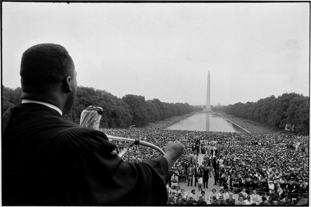 Martin Luther King speaking to the crowds at the Prayer Pilgrimage for Freedom. Washington DC, USA, 17 May 1957. © Bob Henriquez/Magnum Photos