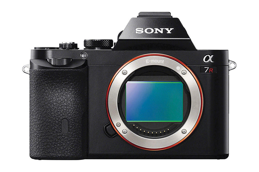 Sony A7R front view on white background