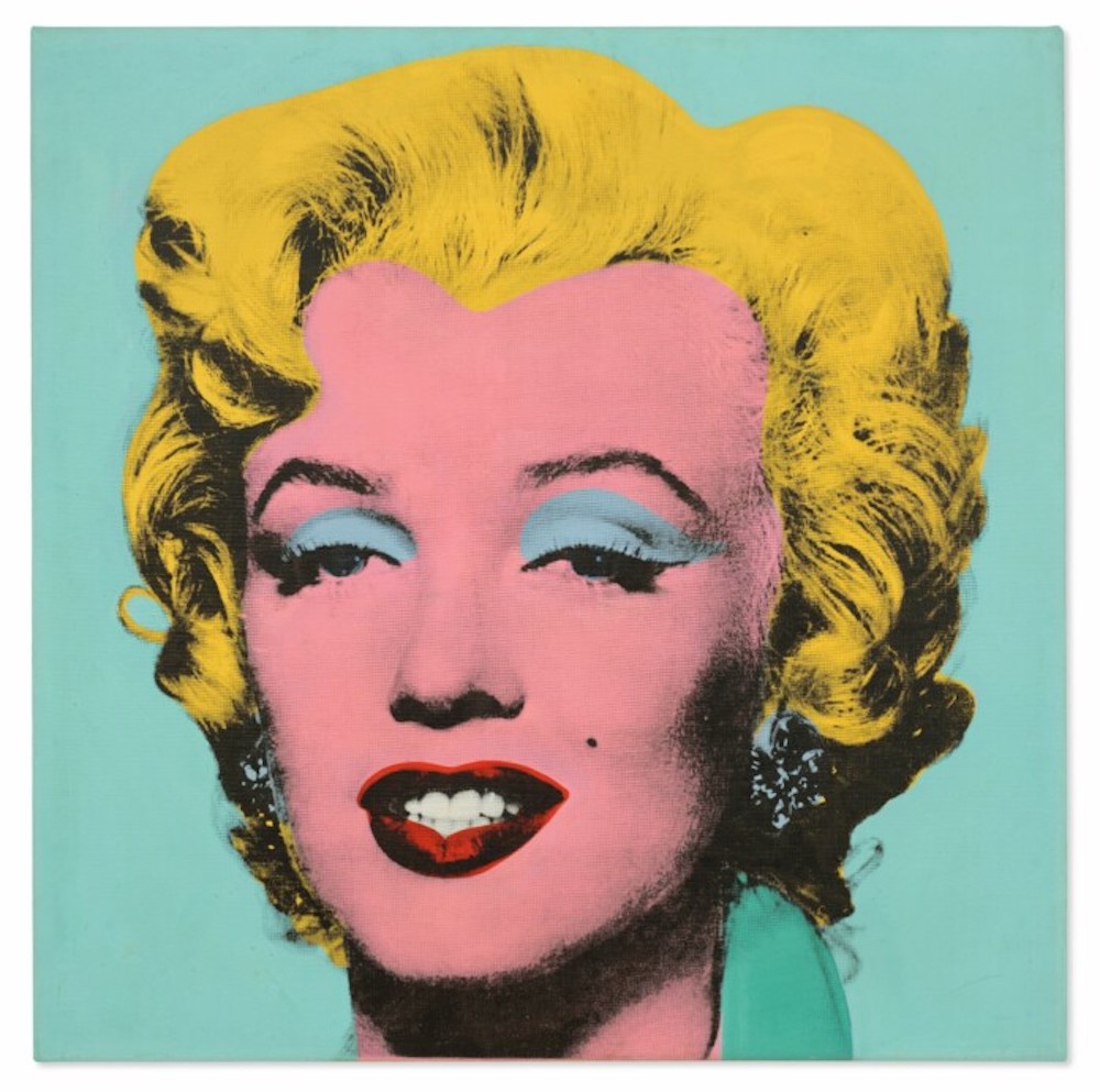 Shot Sage Blue Marilyn by Andy Warhol is expected to fetch around $200million at auction at Christie's in May 2022