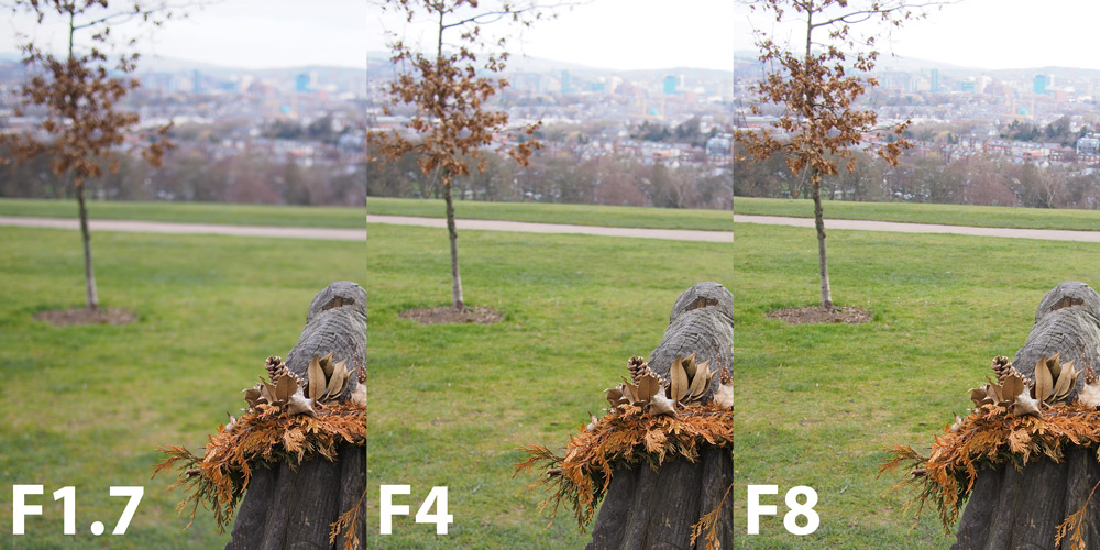 Changing the aperture affects how much of the image is in focus