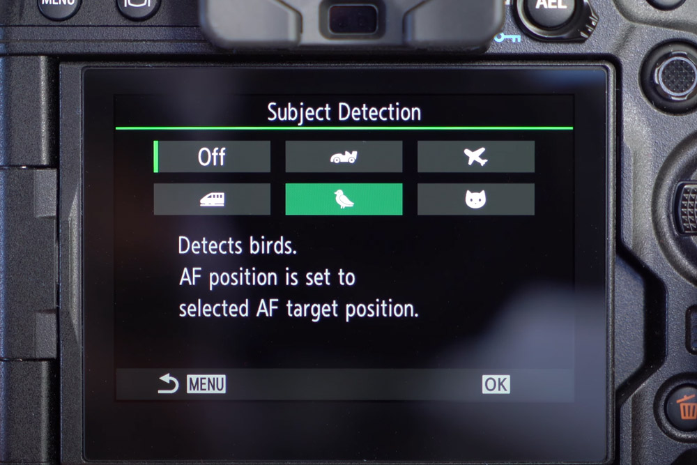 AF settings for subject detection on the OM-1