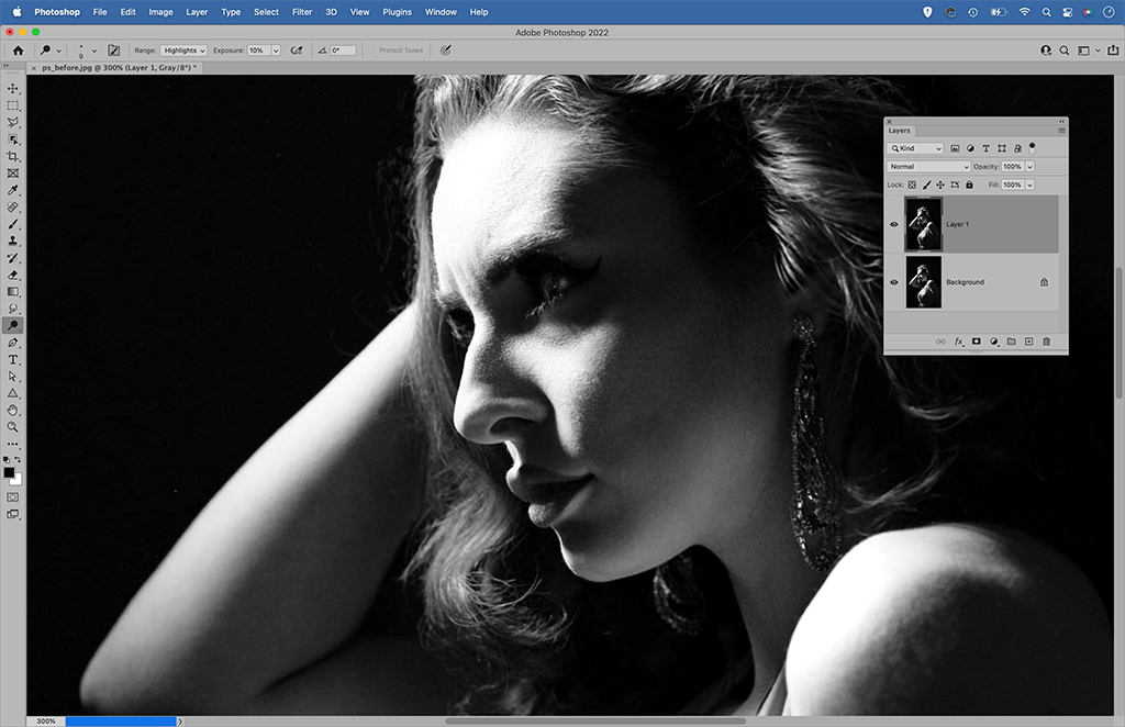 image editing in photoshop software black and white
