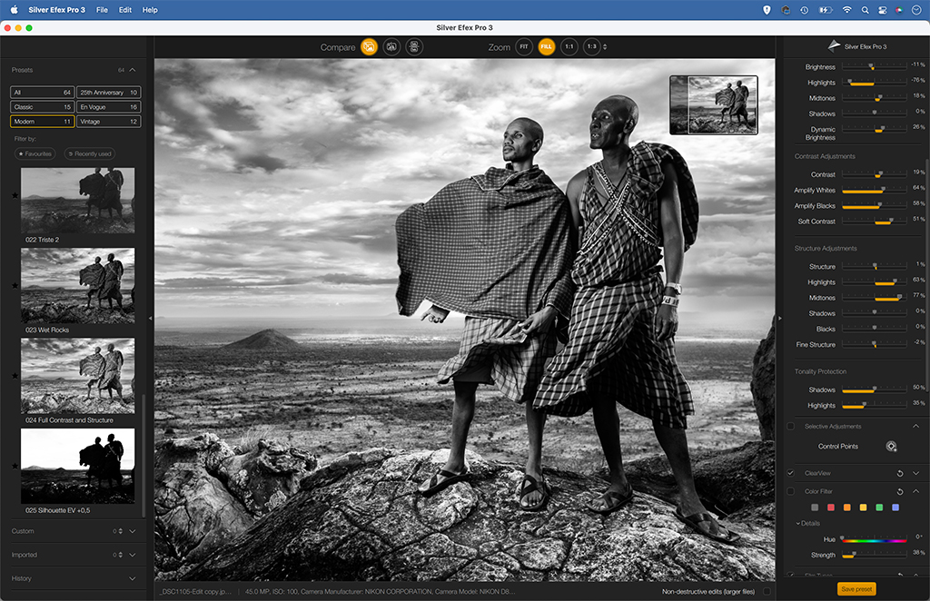 software for black & white image editing