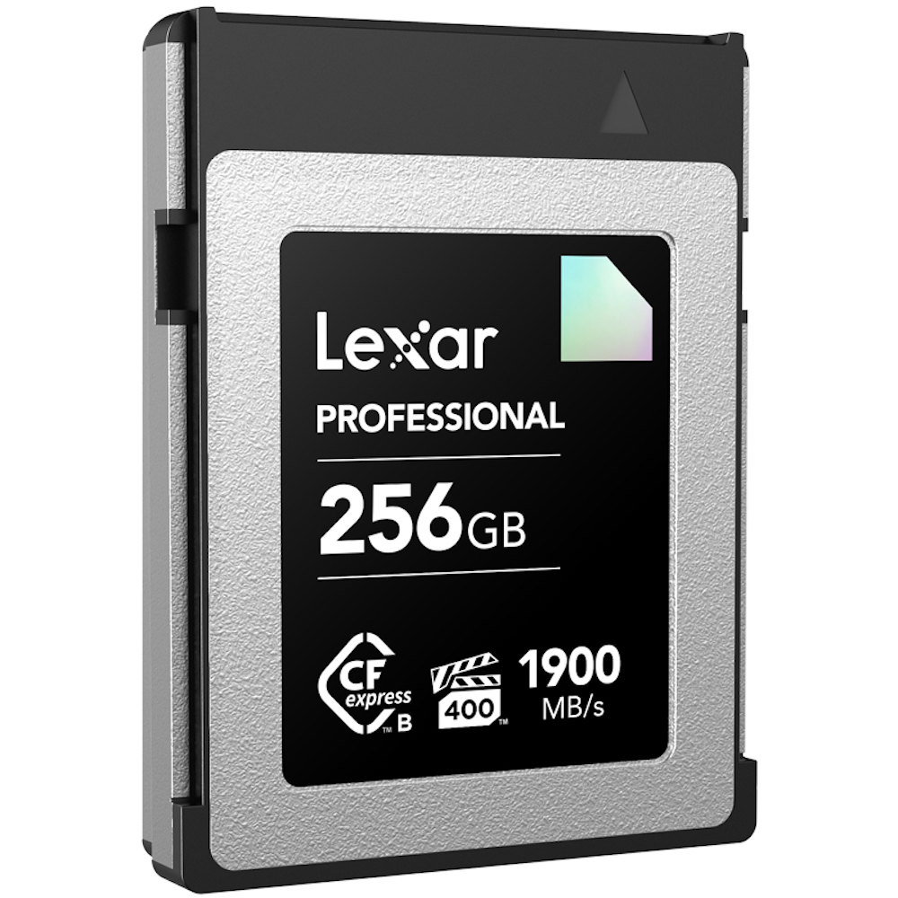 The 256GB version of the Lexar Professional CFexpress Type B card from the DIAMOND series