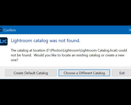 Lightroom Catalog Not Found (Lightroom Classic)