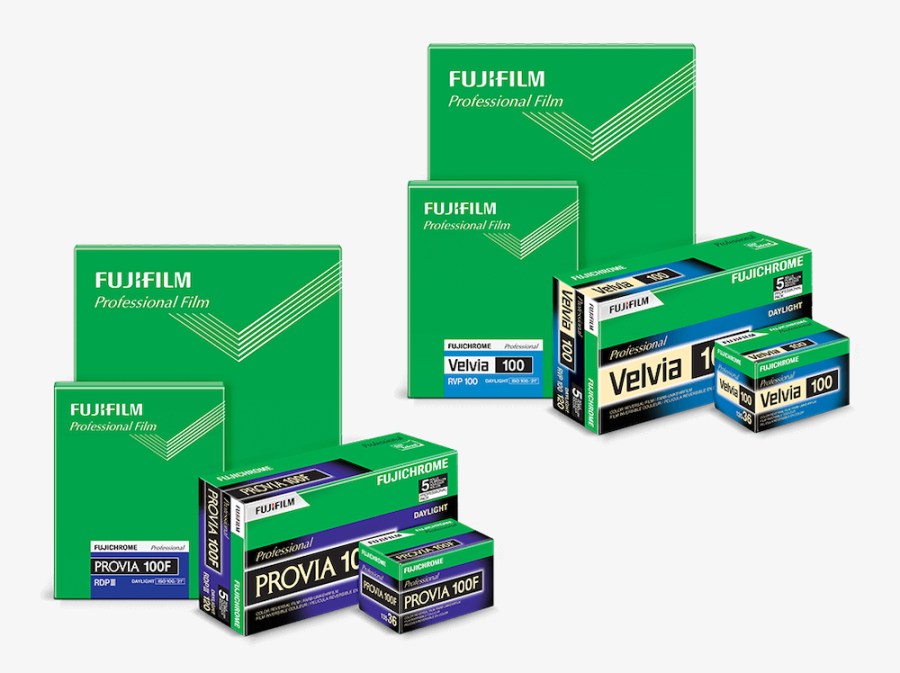 Fujifilm's Provia and Velvia slide films are in short supply in 120 format