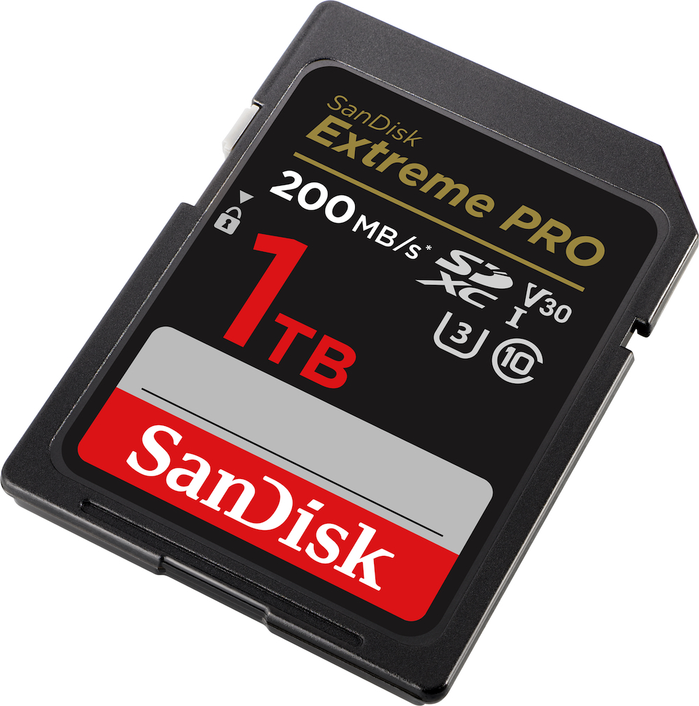 A SanDisk Extreme PRO 1TB UHS-I SD card