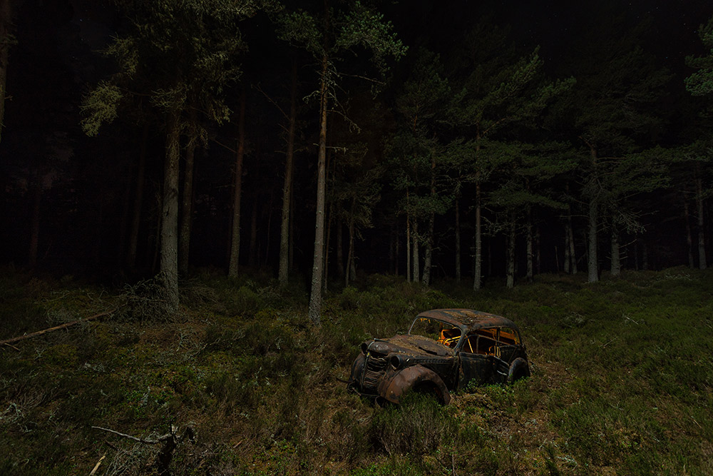 Deep in the Woods. ‘I used drone-mounted lights to illuminate the scene from above’. using drone for light painting