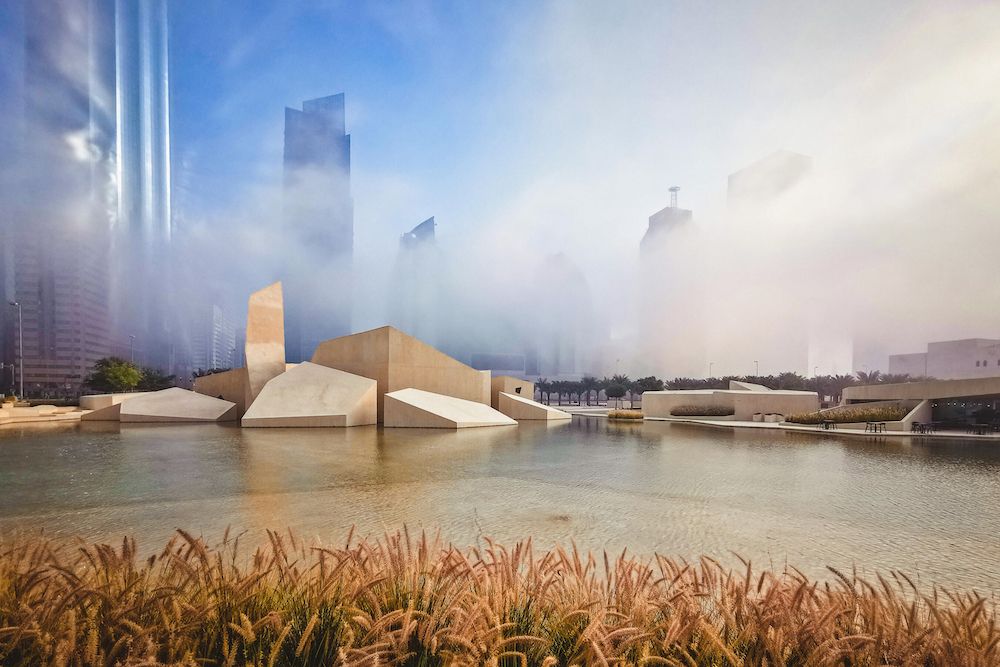 Foggy Morning, Qasr Al Hosn, Abu Dhabi, UAE - winner of the Mobile Phone Category, Weather Photographer of the Year 2021. © Christopher de Castro Comeso