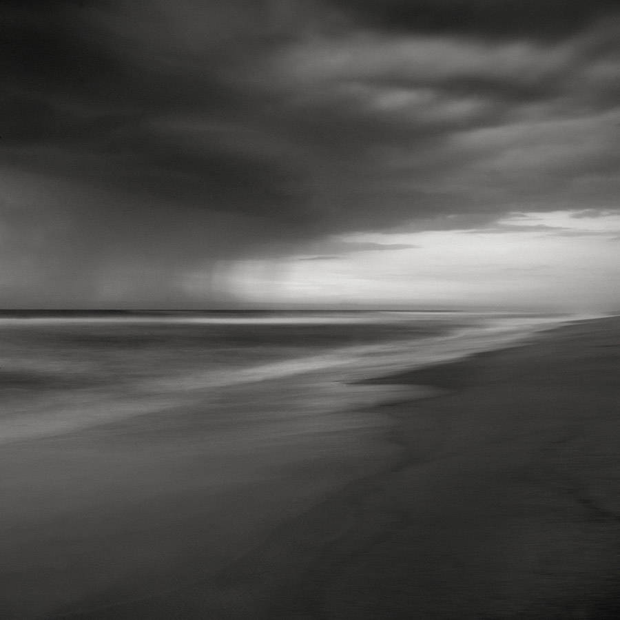black and white stormy scene square format landscape