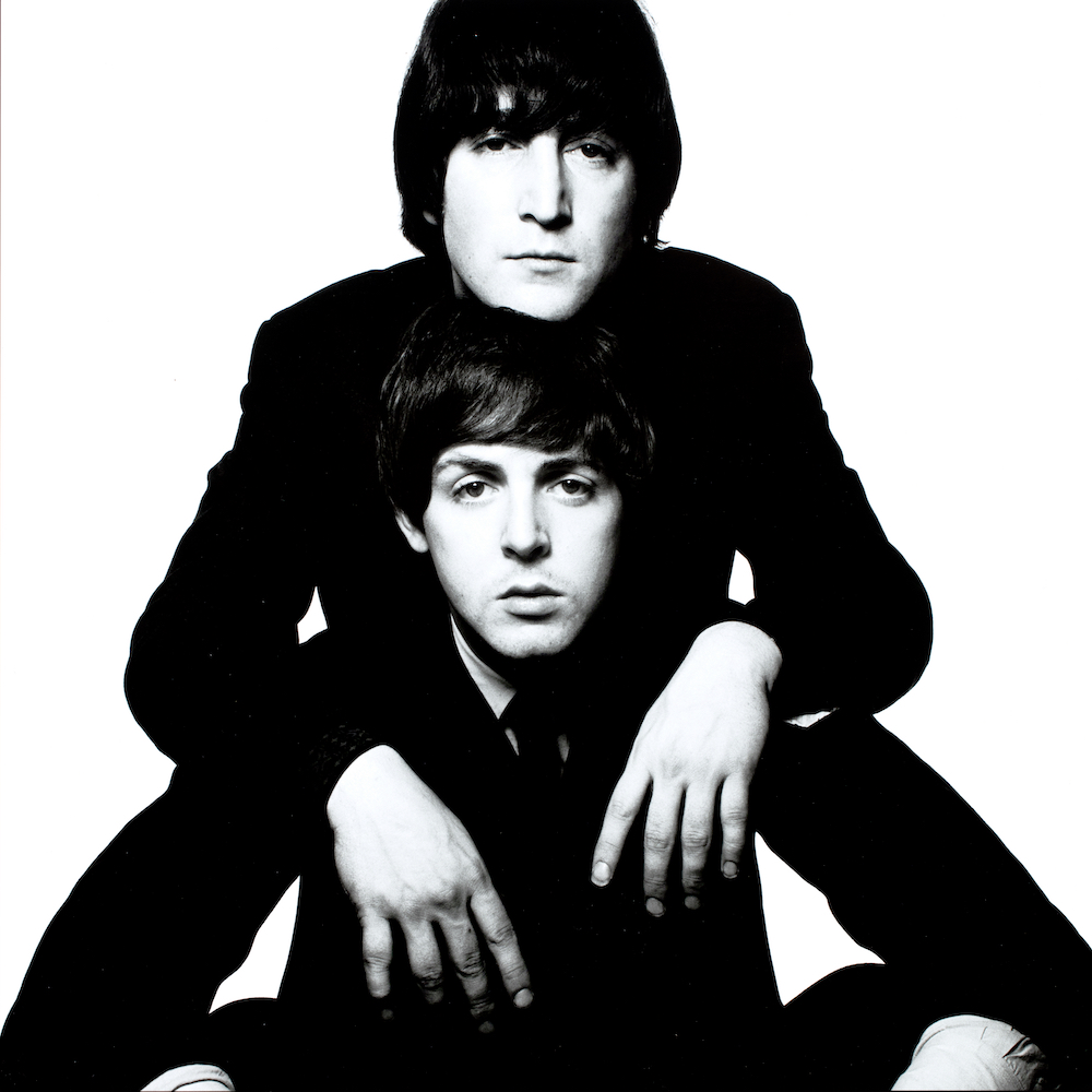 John Lennon and Paul McCartney. © David Bailey, courtesy Peter Fetterman Gallery