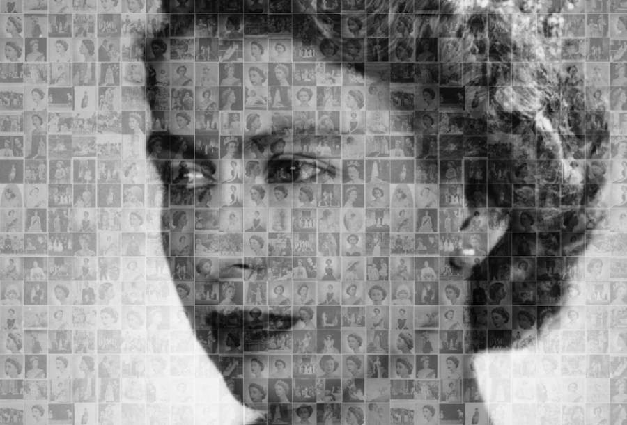 Part of a special National Portrait Gallery photo collage to mark the Queen's Platinum Jubilee