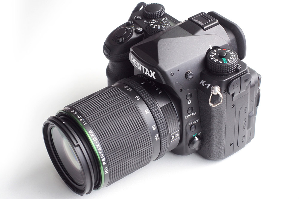 Best second-hand full-frame camera: Pentax K-1 full-frame DSLR on white background
