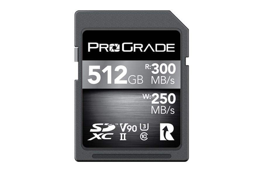 ProGrade's new SDXC 512GB V90 memory card