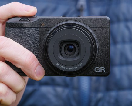 Ricoh GR IIIx in hand
