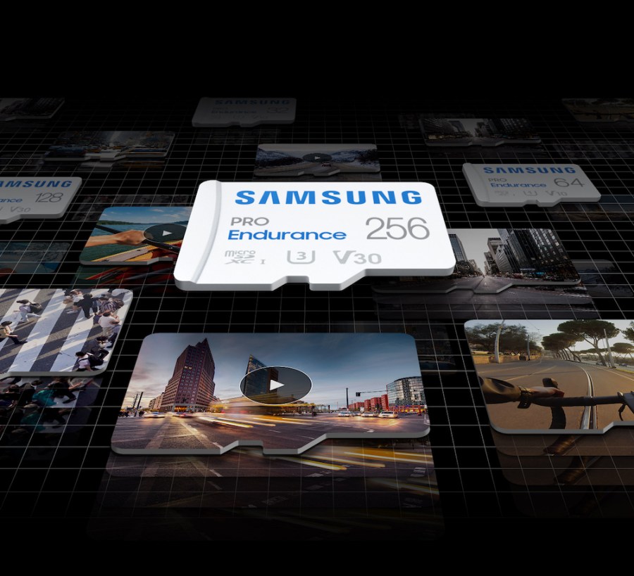 Samsung's new PRO Endurance microSD cards range from 32GB to 256GB