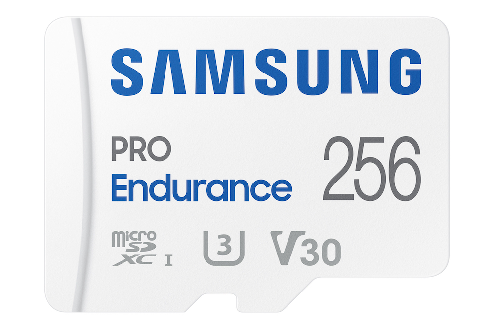 The 256GB card is the top capacity in the Samsung PRO Endurance microSD card range