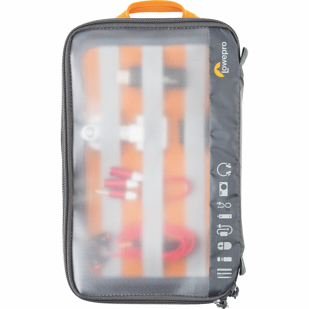 The LowePro GearUp case has a scratch-resistant window and holds multiple accessories