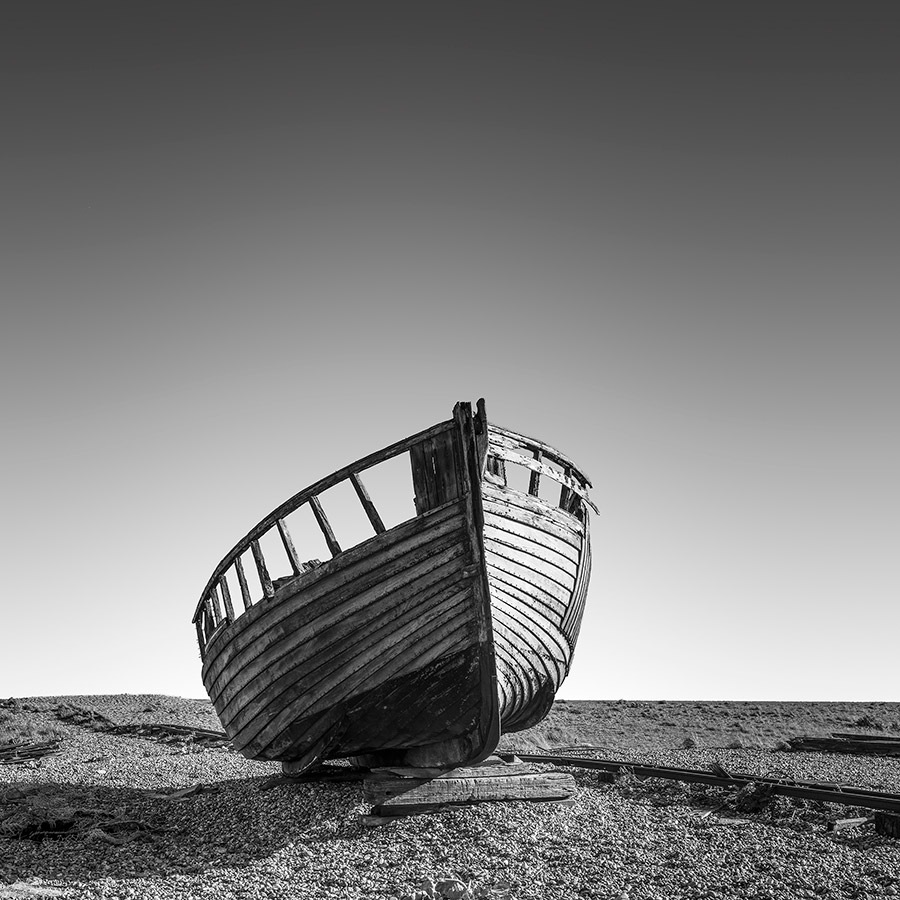 black and white boat