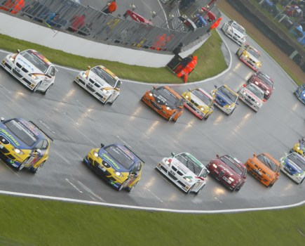 World touring cars on the starting grid at Brands Hatch