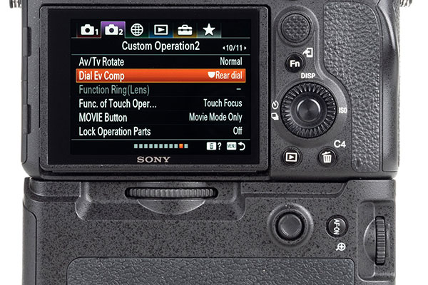 Sony A7R IV dial EV comp menu