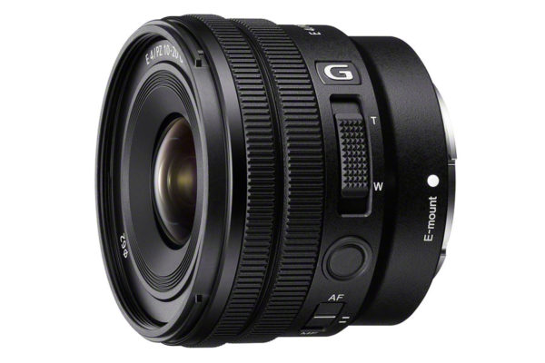Sony E PZ 10-20mm F4 G, side view