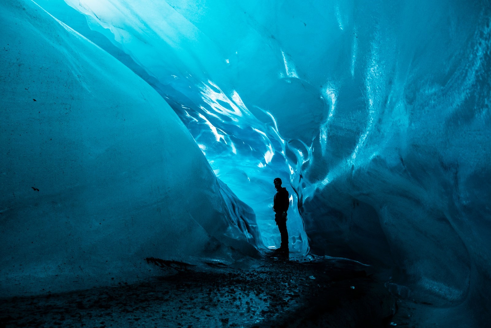 The Vatnajökull ice cave in Iceland is a natural wonder