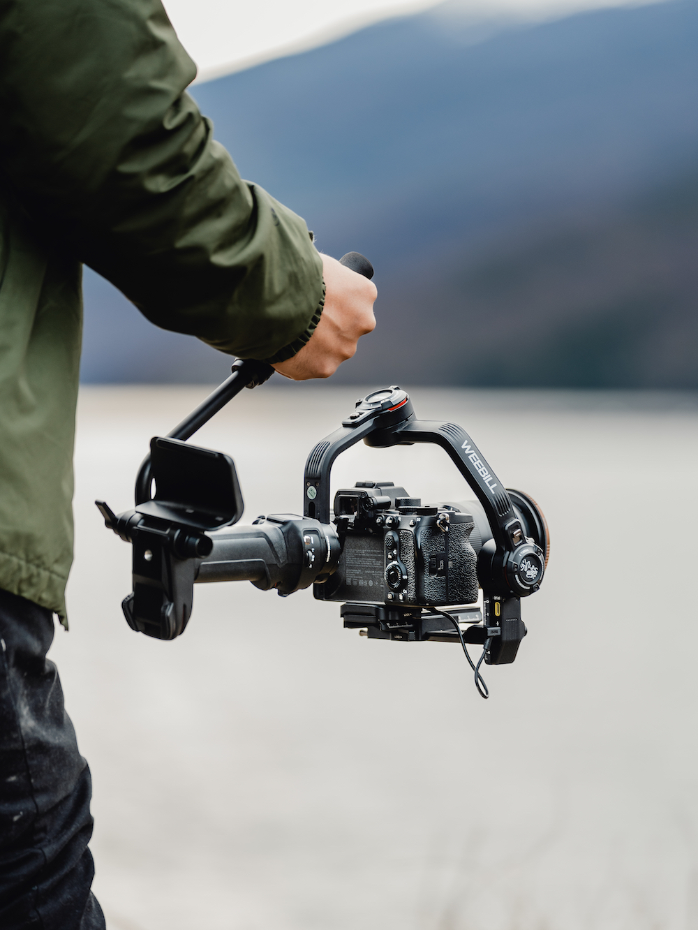The Zhiyun WEEBILL 3 gimbal in use on location