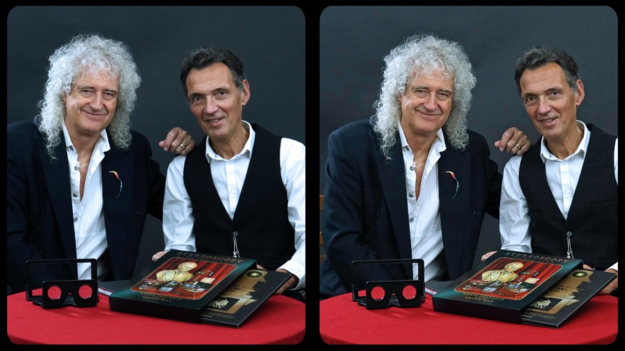 Two of the key drivers behind International Stereoscopy Day - Brian May (left) and Denis Pellerin (right)