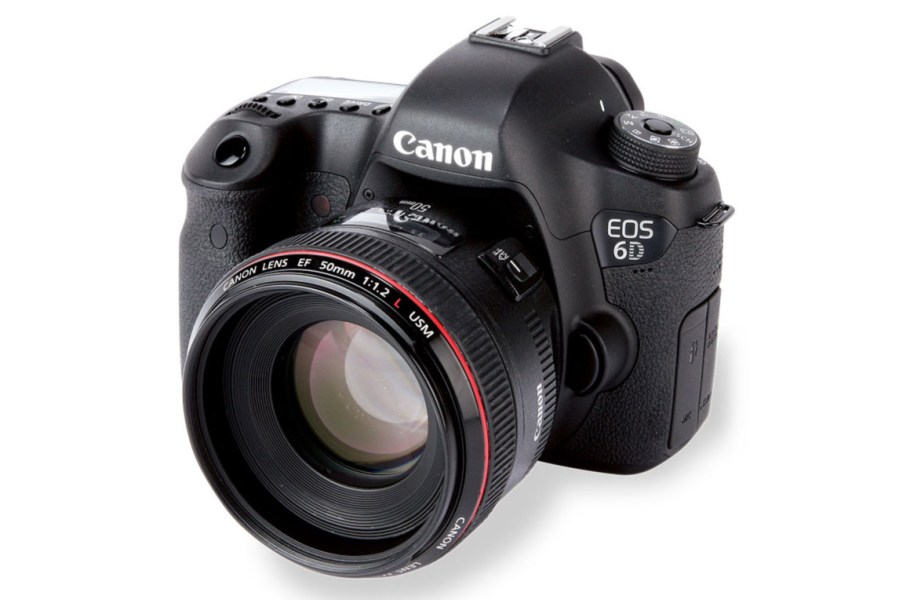 Canon EOS 6D full-frame DSLR with white background (AP image)
