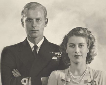 Official engagement portrait of Princess Elizabeth and Lieutenant Philip Mountbatten taken by Dorothy Wilding in July 1947. © William Hustler and Georgina Hustler/Royal Collection Trust