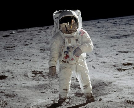 Buzz Aldrin on the surface of the Moon, July 1969. Image: courtesy NASA