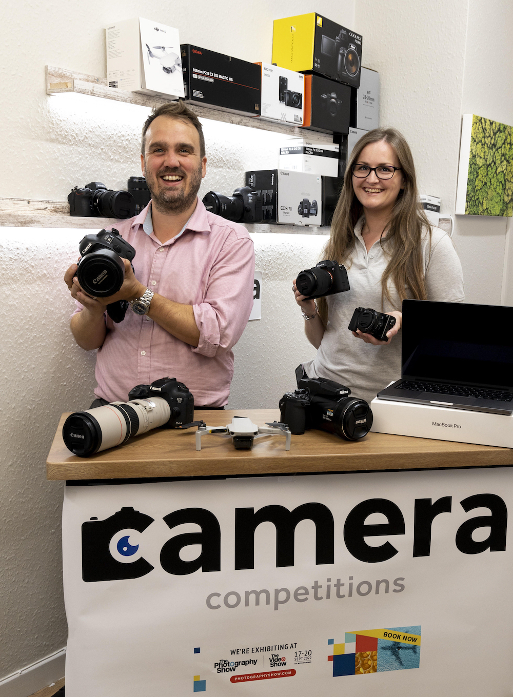 Chris Goodwin (left) and Sherralyn Neil (right) of DH James and Camera Competitions