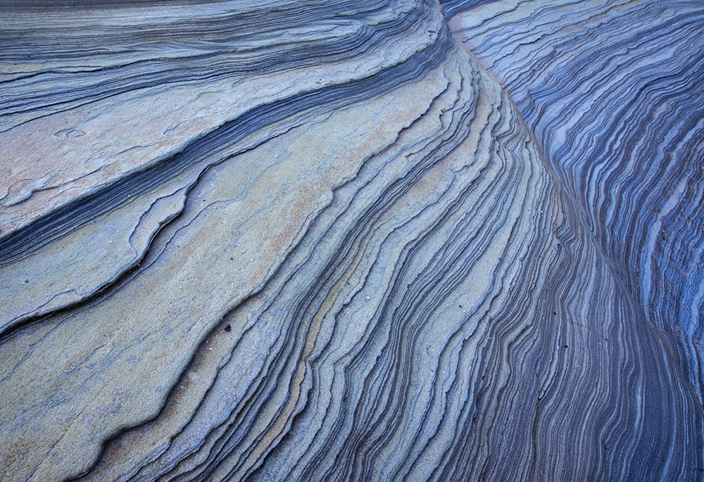 Layers of rock can become waves on the sea everyday objects